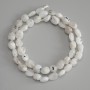 Adular Moonstone Beads, Faceted, 12×9 mm, on thread, length 39 cm