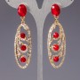 Crystal Earrings "Chandeliers" "Chandeliers" "Slovyanka"
