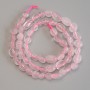 Rose quartz faceted beads, diameter 6-8×6 mm, length 39 cm +/- on thread