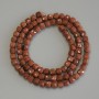 Aventurine Beads 'Golden Sand' Faceted Cube, 4x4 mm, 39 cm length on thread