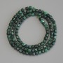 Malachite Beads Faceted Cube, 3x3 mm diameter, 39 cm length on thread