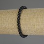 Bracelet with faceted tourmaline beads, 6 mm diameter, 18 cm length (stretch)