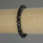 Faceted Tourmaline Cube Bracelet, 7×7 mm diameter, 18 cm length (stretch)