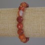 Stretch bracelet with faceted agate beads, 10 mm diameter, 18 cm length