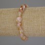 Citrine bracelet with faceted beads, diameter 9–11×8 mm, length 18 cm, stretch