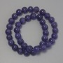 Purple Cat's Eye Beads, Synthetic Stone, Smooth Round Bead, 9.5 mm Diameter, On Beading Thread, 36 cm Length