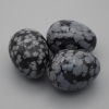 Snowflake Obsidian Decorative Egg, Natural Stone, Diameter 40×30± mm