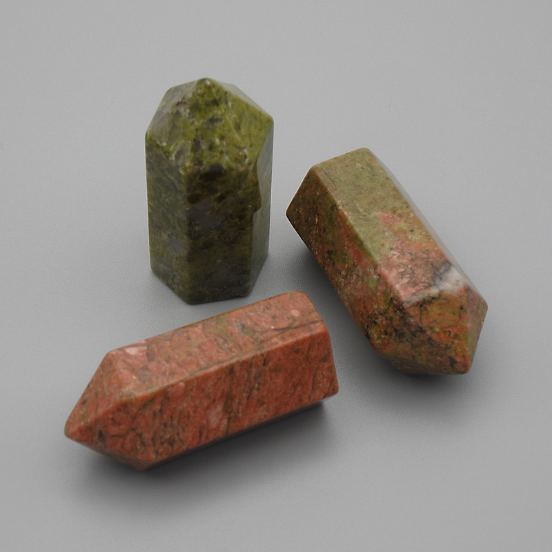Souvenir pencil, heliotrope natural stone, diameter 36 x 16 mm (price per piece)