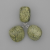 Serpentine Pendant, diameter 22x22 mm ±, length 26 mm ±