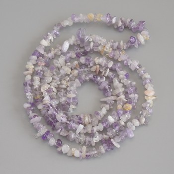 Amethyst Bead Chips, 6×3 mm diameter, 80 cm length on thread