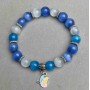 Cat's Eye Stone Bracelet with Metal Accents