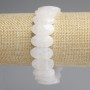 Bracelet with Mountain Crystal, Faceted Rounded Link, Diameter 20×10 mm, 5 mm ±, Length 18 cm ±, Stretch