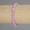 Kunzite Faceted Cube Bracelet, 5x5 mm, 18 cm length, stretchy