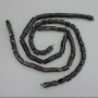 Tourmaline beads, polished stones, diameter 14–16×11–13 mm, on a thread, length 39 cm+
