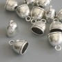 End Cap color of metal: silver, diameter 14x11 mm ± packaging 12 pcs
