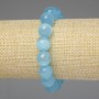Blue Cat's Eye Bracelet with Smooth Beads 12mm, 18 cm (Stretch)
