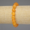 Yellow Cat's Eye Bracelet with smooth 10mm beads, 18 cm length, stretch