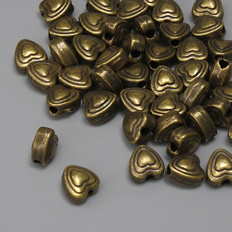 Bronze color bead insert findings, diameter 5.5 x 5.5 mm, hole diameter 1.78 mm, packaging 44 pcs
