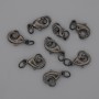 Carabiner Clasp 12×6 mm - Black Metal Color