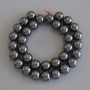 Hematite Beads Ball 12 mm on Thread, Length 40 cm+