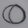 Hematite Beads, Faceted Ball 4mm ± on Thread, Length 38 cm