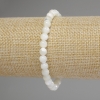 Stretch bracelet with smooth mother-of-pearl beads, 6 mm diameter, 18 cm length