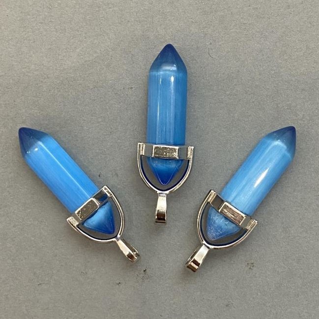 Cat's Eye Pendant Hexagonal Crystal Ball 8x31x41 mm+