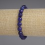 Bracelet Azurite Faceted Bead 8mm +/-, length 18cm +/- Stretch