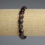 Garnet Faceted Bead Bracelet, bead diameter 8–11×9 mm, length 18 cm, stretch