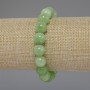 Chrysoprase Olivine Bracelet with Smooth Beads, 10 mm Diameter, 18 cm Length, Elastic