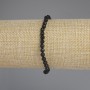 Shungite Bracelet with Faceted Beads, 4 mm Diameter, 18 cm Length