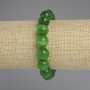 Cat's Eye Stone Bracelet with Smooth Beads, 12 mm Diameter, 18 cm Length, Elastic