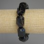 Hawk's Eye Bracelet with Faceted Beads, 20x16 mm, length 18 cm +/- stretch