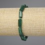 Malachite Bracelet with Faceted Beads, 11–13×6–7 mm, 3 mm Beads, Length 18 cm, Stretch