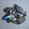 Unpolished Labradorite souvenir stone 15-47×8-32 mm +- (per 100 g)