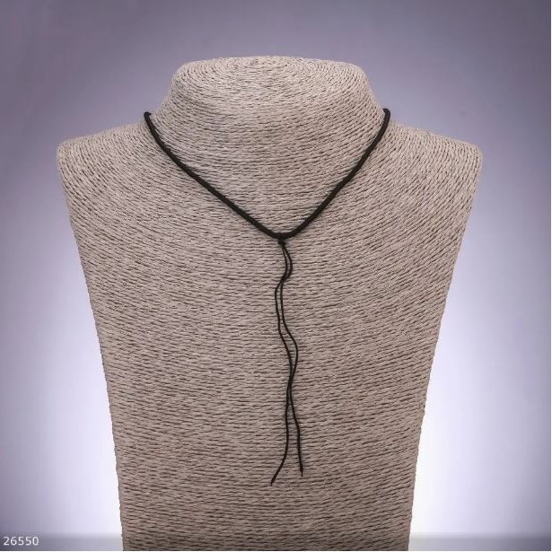 Black necklace cord, diameter 2.5 mm, length 50 cm