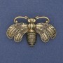 Butterfly Brooch in Antique Gold Color, Golden Metal 50x33 mm+