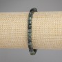 Ocean Jasper Bracelet - Faceted Cube, 5mm Diameter, 18cm Length, Stretch