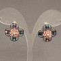 Earrings 'Asters' pink, diameter 22mm