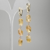 Citrine Polygon Earrings 10–12×8mm, length 66mm