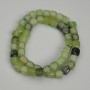Jadeite cube beads, 7 mm diameter, 38 cm length on thread