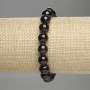 Garnet smooth beads bracelet, 10 mm diameter, 18 cm length, stretch