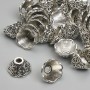 End cap for findings, 6x9 mm, hole diameter 2.2 mm, silver-colored metal, pack 20 g (~40 pcs)