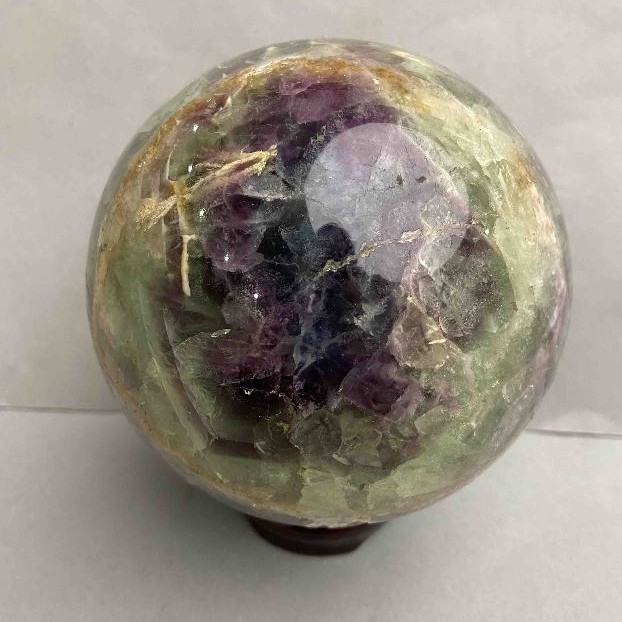 Fluorite sphere, natural stone, diameter 100 mm, weight 1906 g