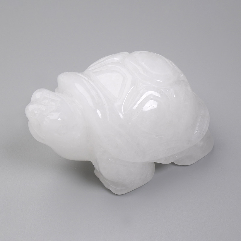 Rock crystal turtle souvenir statue 50x30x25mm+