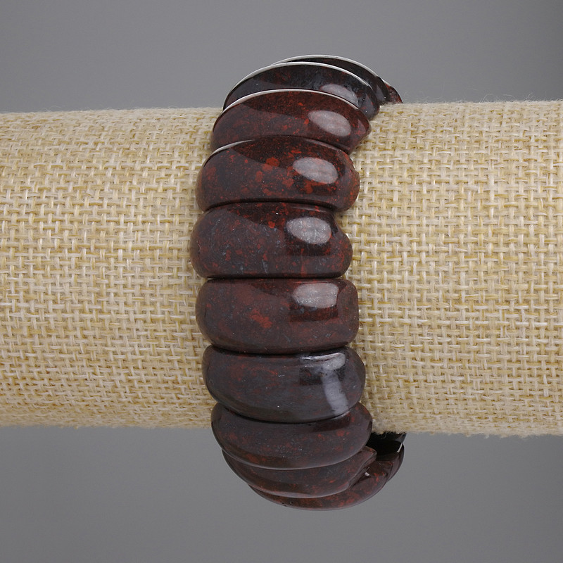 Clearance! Jasper Bead Bracelet, 25×10 mm Beads, 18 cm Length, Elastic (Stretch)