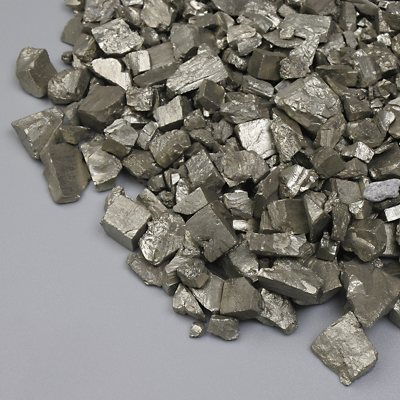 Undrilled Pyrite Chip, Natural, 2–12 × 3–8 mm (per 100 g)