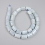 Aquamarine Beads, Triangular Faceted, Diameter approximately 10–16×10 mm, On Thread, Length 39 cm+