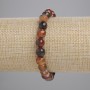 Clearance! Faceted agate bead bracelet, 8mm diameter, approx. 18 cm length, stretch