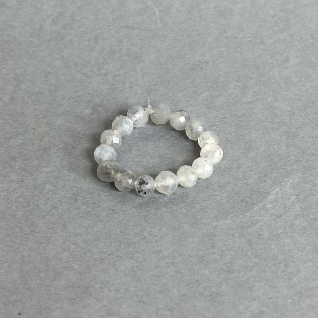 Labradorite Faceted Bead Ring, Stretch